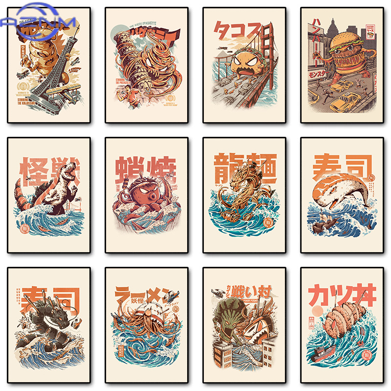 Japanese Lifestyle Home - AZNM Japanese Kaijus Food Sushi Ramen