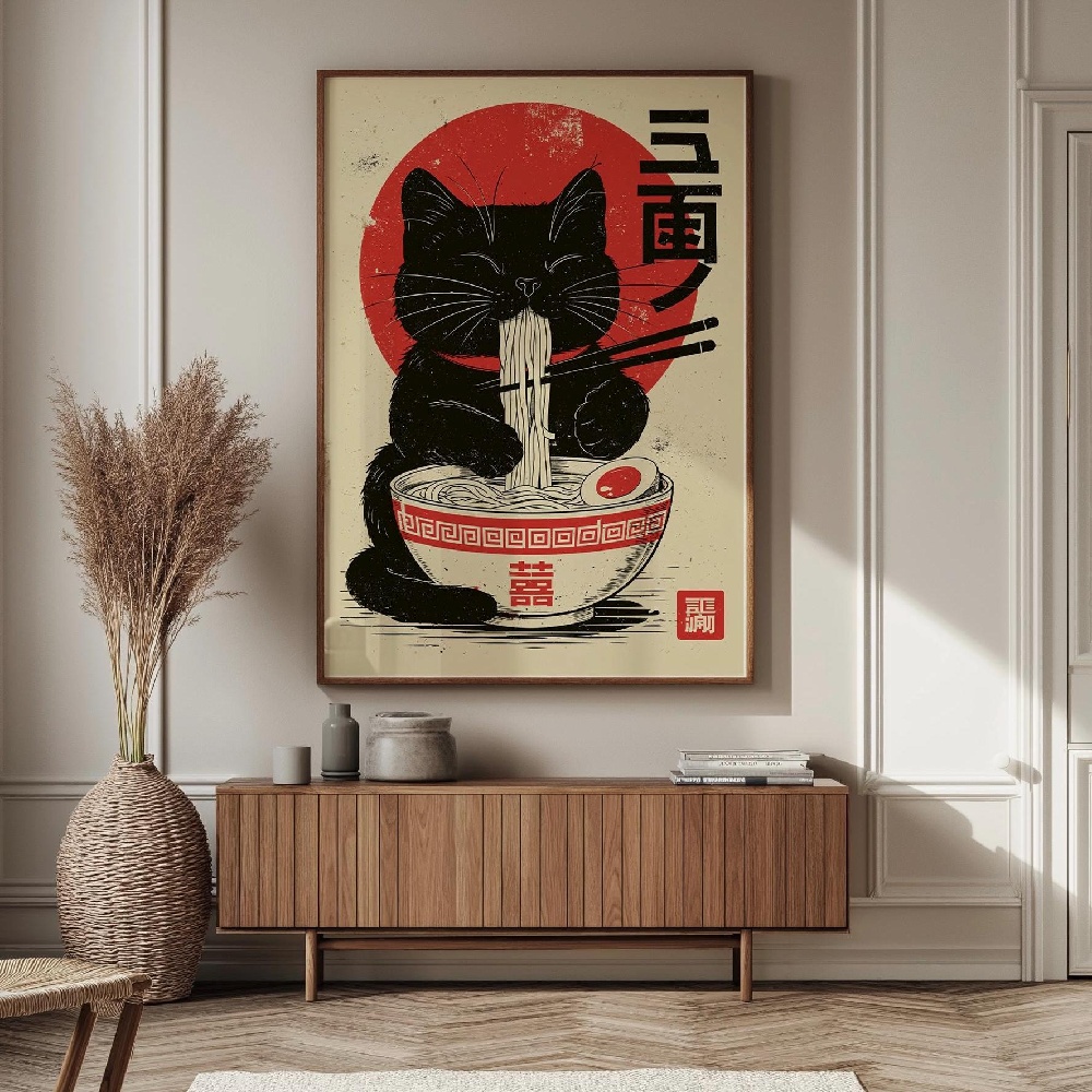 Japanese Style Cat Ramen Frog  - Japanese Lifestyle Home review and price