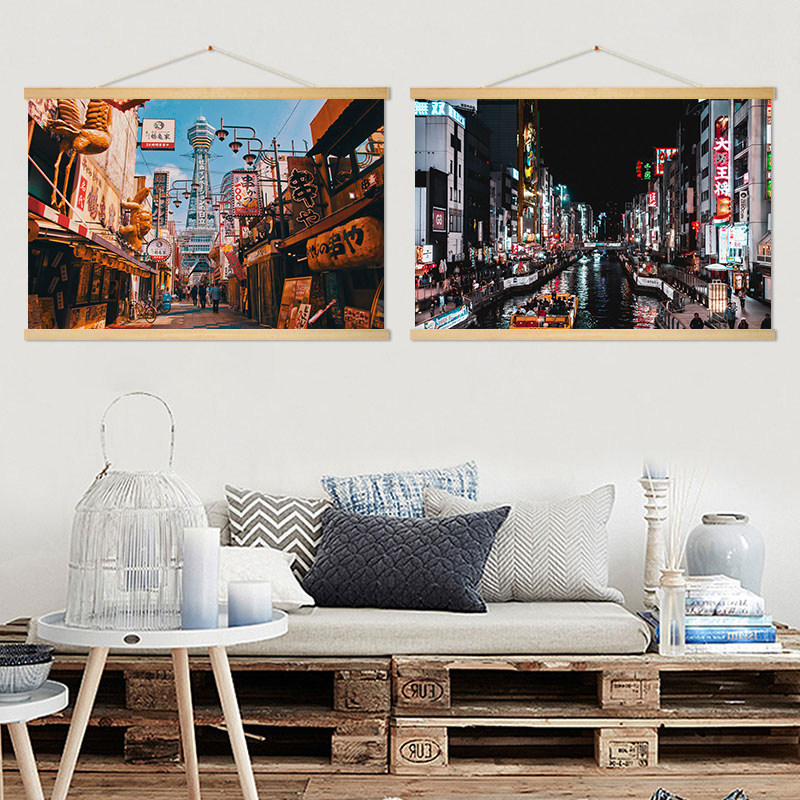 Japanese street scene hanging  - Japanese Restaurant Lifestyle review and price