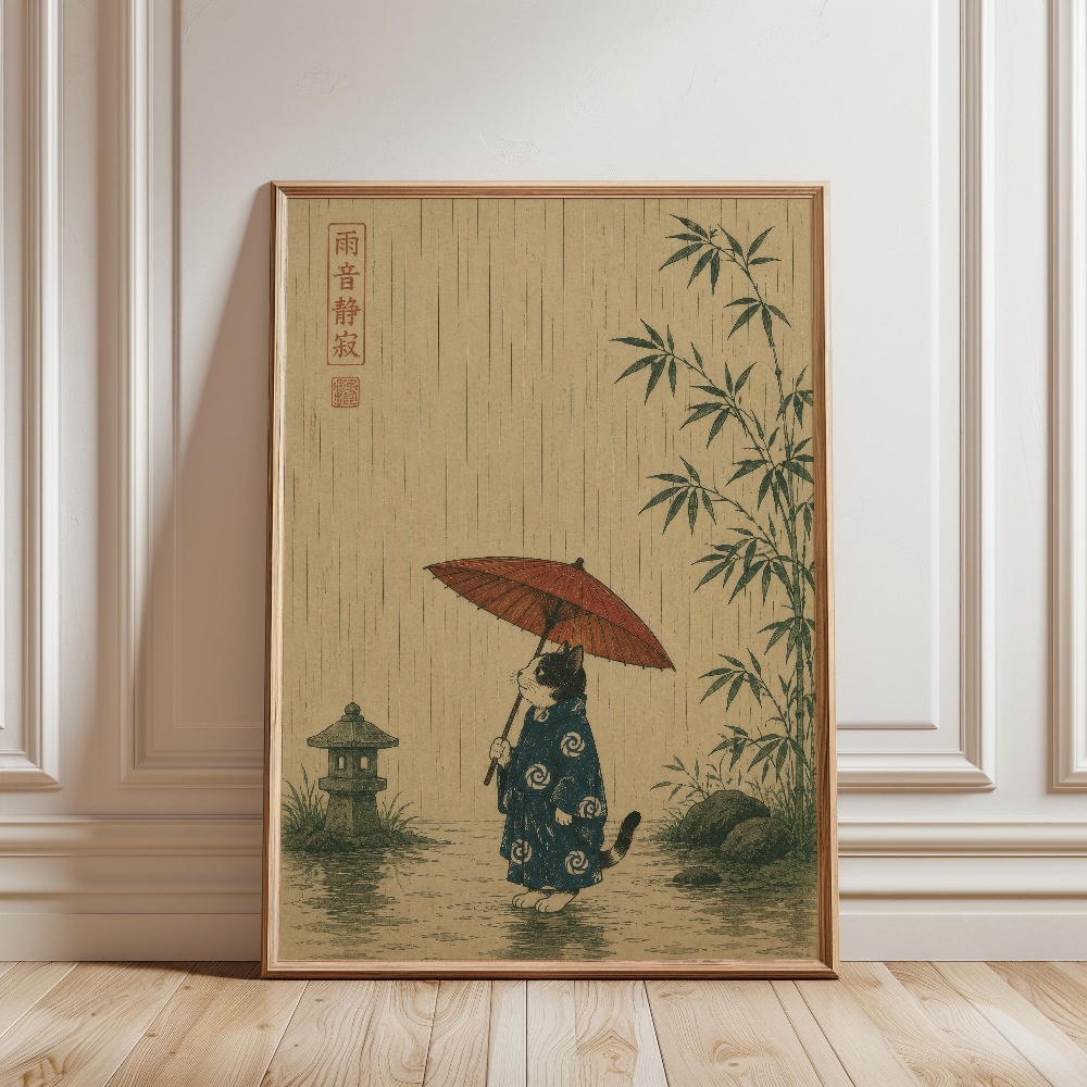 Black Cat Eating Ramen Rainy G - Japanese Lifestyle Home review and price