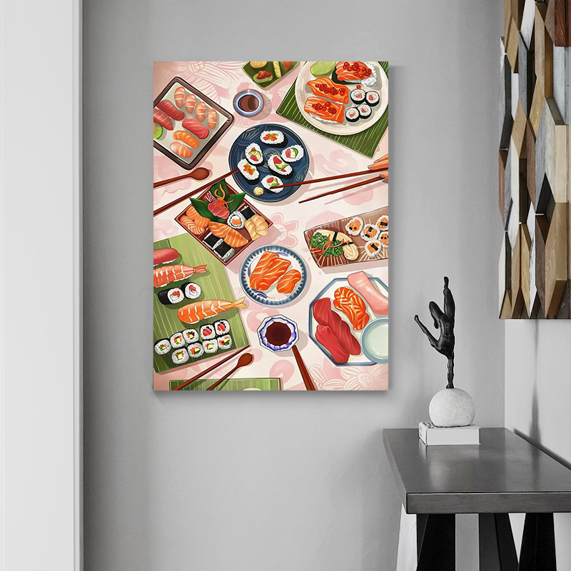 Sushi Salmon Poster Prints Kit - Japanese Restaurant Lifestyle review and price